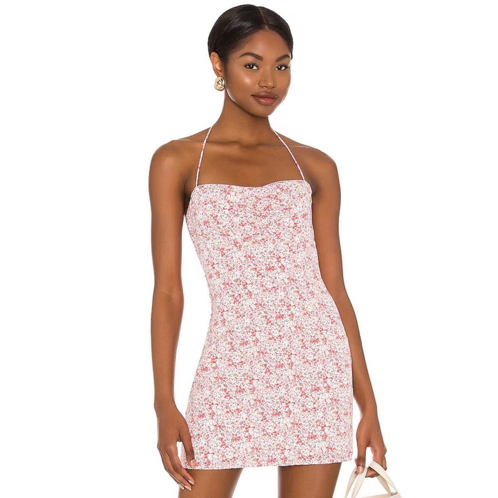 Majorelle Floral Halter Dress